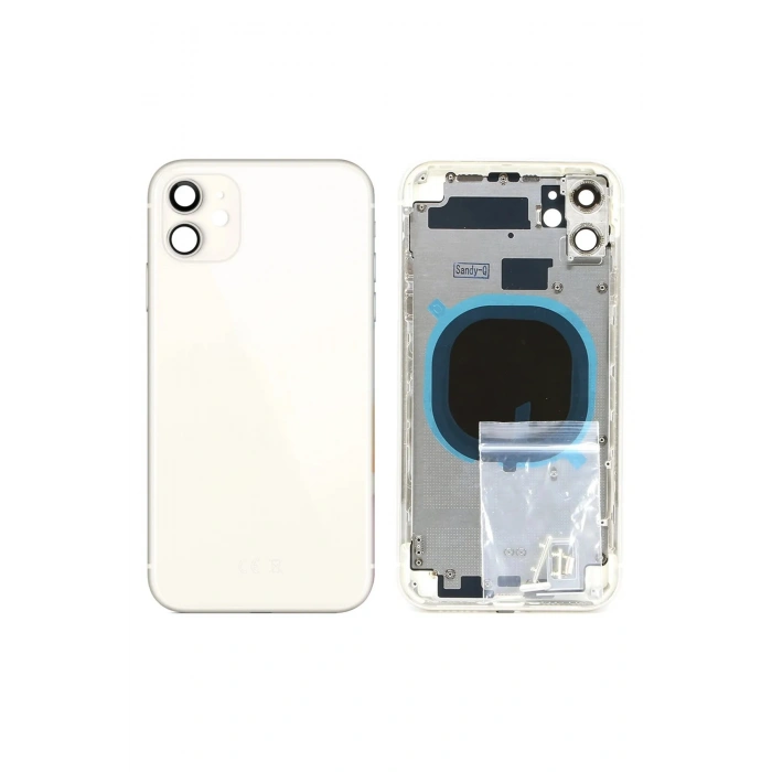 Iphone 11 Uyumlu Boş Kasa + Kapak Beyaz