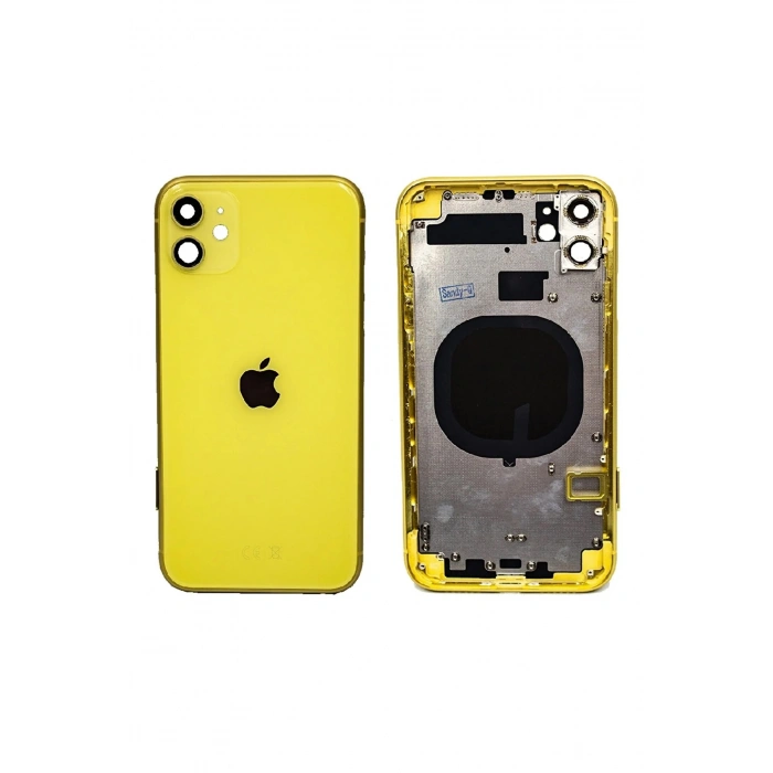 Iphone 11 Uyumlu Boş Kasa + Kapak Sarı