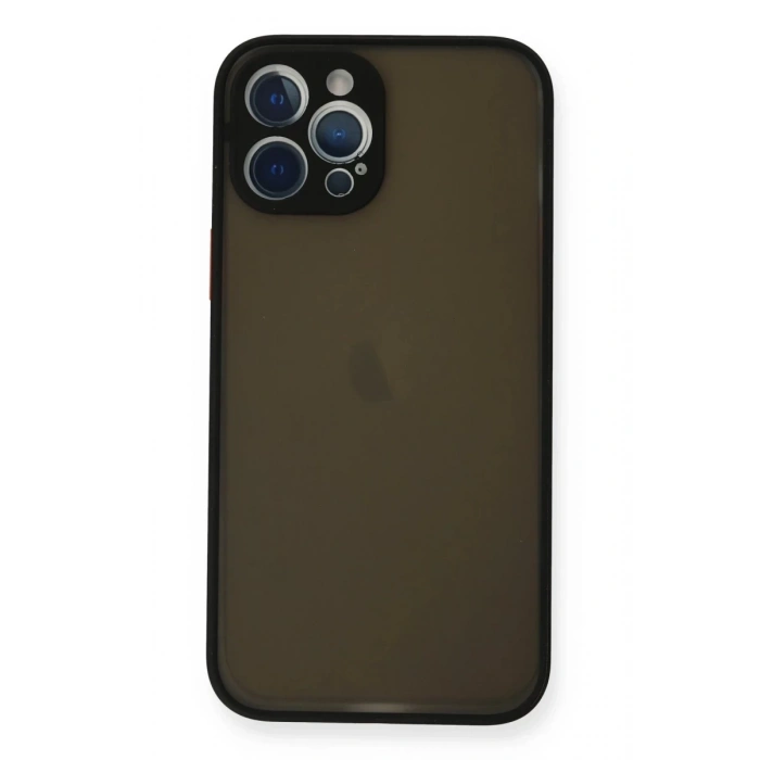 Apple iPhone 12 Pro Kılıf Montreal Silikon Kapak - Siyah