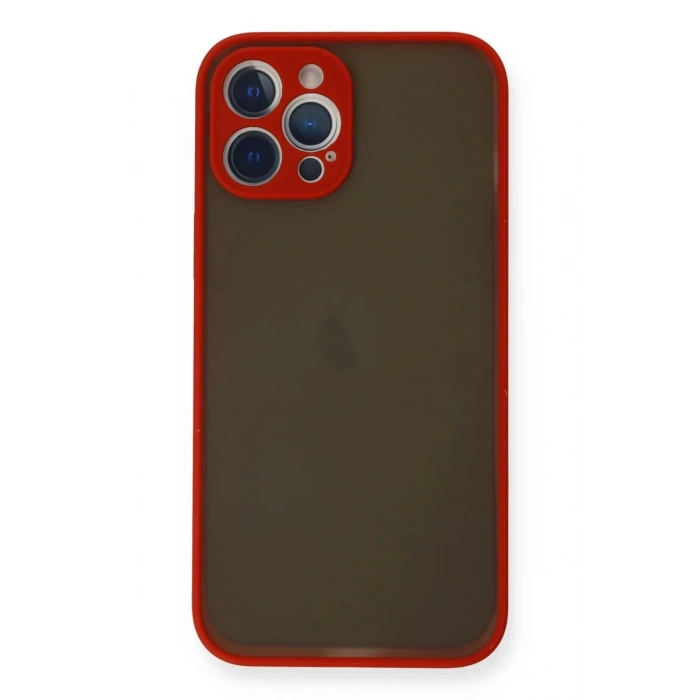 Apple iPhone 12 Pro Max Kılıf Montreal Silikon Kapak - Kırmızı