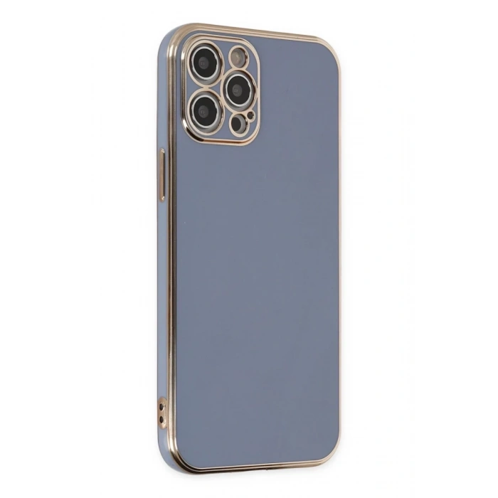 Apple iPhone 12 Pro Max Kılıf Volet Silikon - Mavi