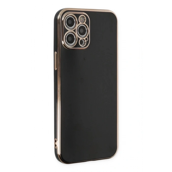 Apple iPhone 12 Pro Max Kılıf Volet Silikon - Siyah