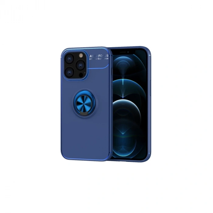 Apple iPhone 13 Pro Kılıf Range Yüzüklü Silikon - Mavi