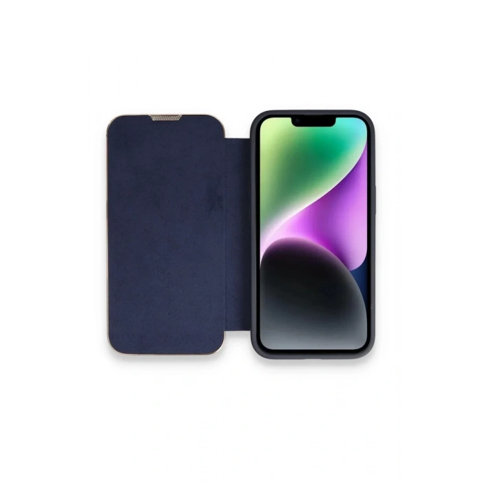 Apple iPhone 13 Pro Max Kılıf Dolpin Kapaklı - Lacivert