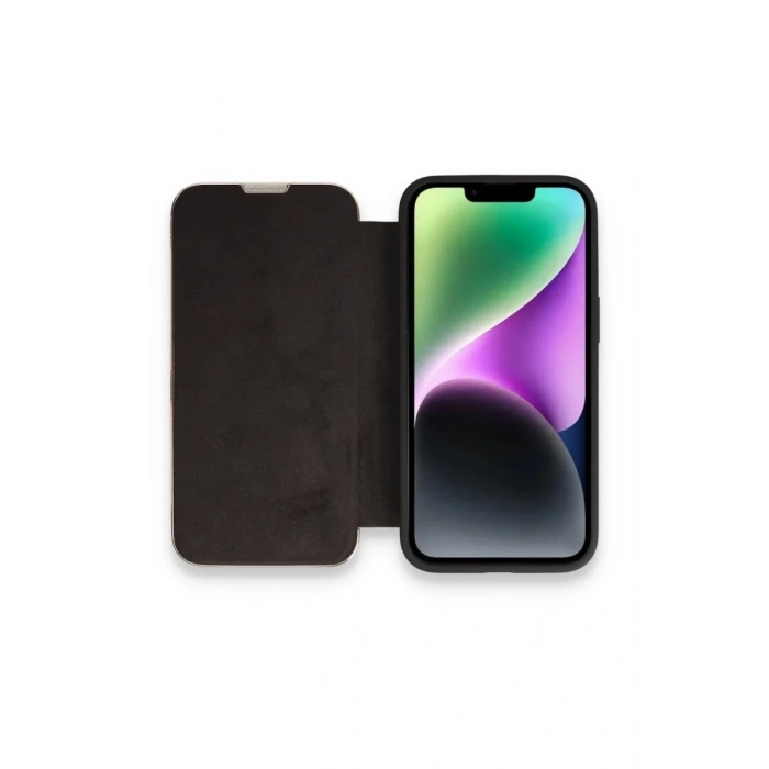 Apple iPhone 13 Pro Max Kılıf Dolpin Kapaklı - Siyah