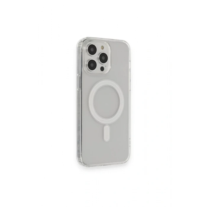 Apple iPhone 13 Pro Max Kılıf Matte Şeffaf Magneticsafe - Şeffaf