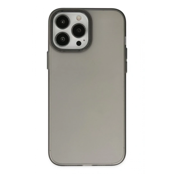 Apple iPhone 13 Pro Max Kılıf Modos Metal Kapak - Siyah