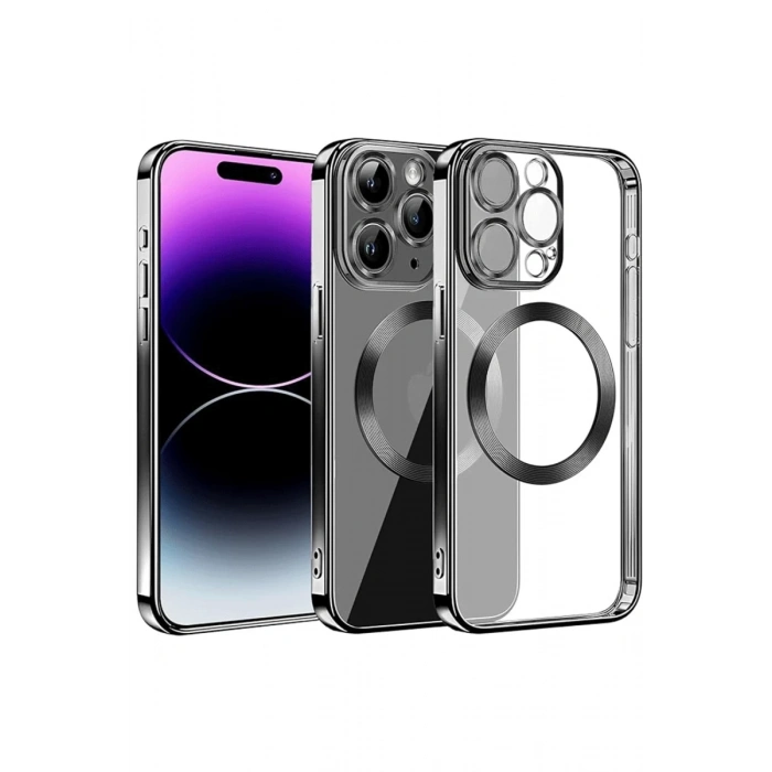 Apple iPhone 13 Pro Max Kılıf Slot Silikon - Siyah