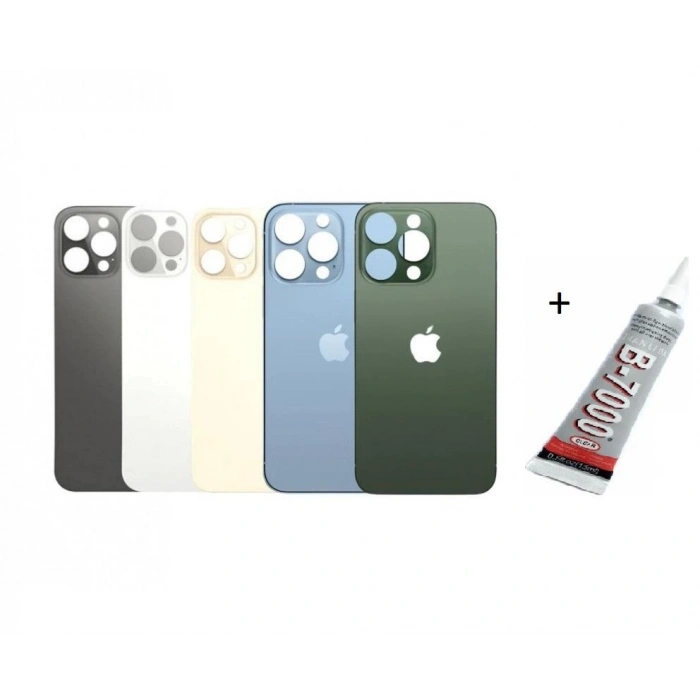 iPhone 13 PRO MAX Uyumlu Arka Batarya Pil Kapağı GÜMÜŞŞ (