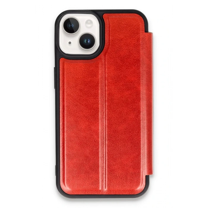 Apple iPhone 14 Kılıf Flip Cover - Kırmızı