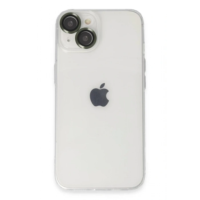Apple iPhone 14 Kılıf Luko Lens Silikon - Yeşil