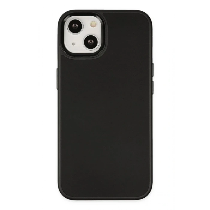 Apple iPhone 14 Plus Kılıf Asya Deri Silikon - Siyah