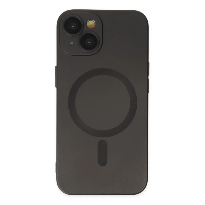 Apple iPhone 14 Plus Kılıf Moshi Lens Magneticsafe Silikon - Siyah