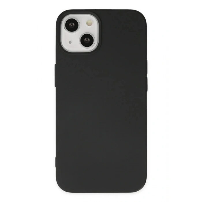 Apple iPhone 14 Plus Kılıf Nano içi Kadife Silikon - Siyah