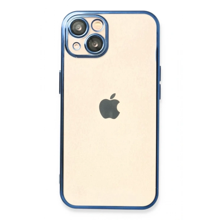Apple iPhone 14 Plus Kılıf Lensli Silikon - Açık Mavi