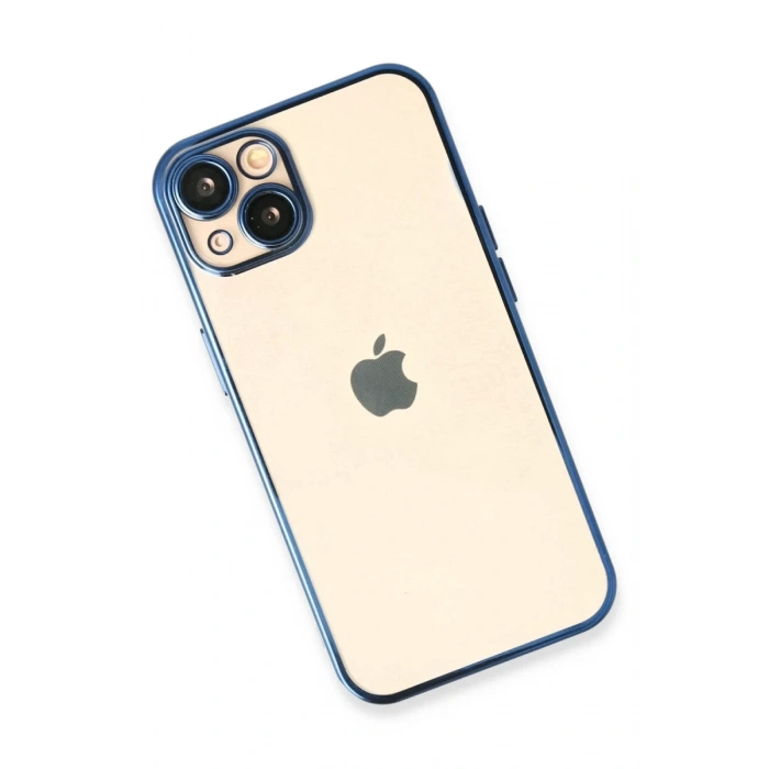Apple iPhone 14 Plus Kılıf Lensli Silikon - Açık Mavi