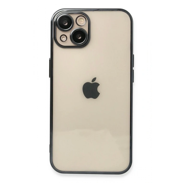 Apple iPhone 14 Plus Kılıf Lensli Silikon - Siyah