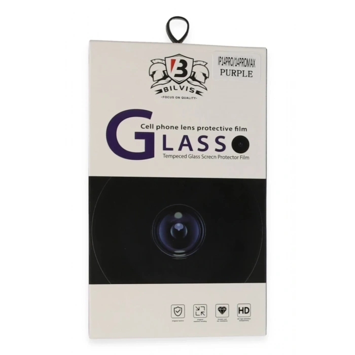 Apple iPhone 14 Pro Max Bilvis Titan Kamera Lens - Derin Mor