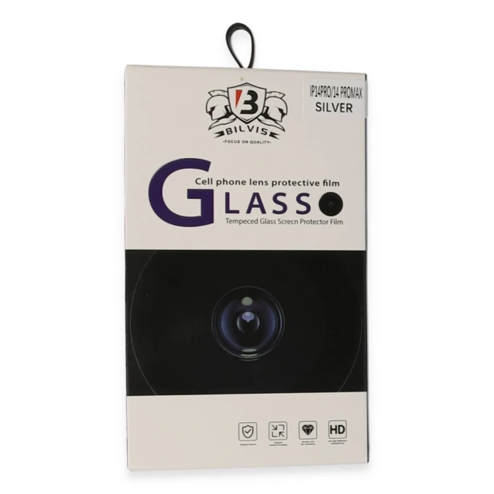 Apple iPhone 14 Pro Max Bilvis Titan Kamera Lens - Gümüş