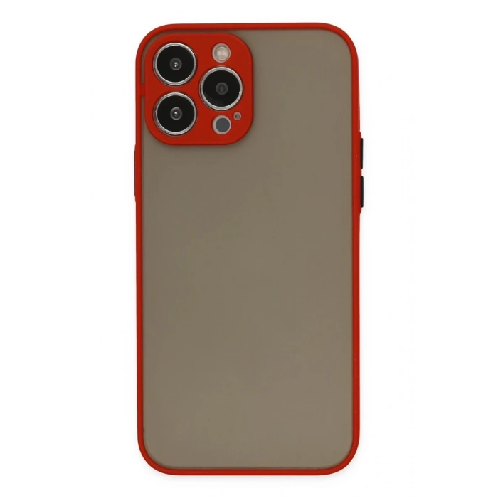 Apple iPhone 14 Pro Max Kılıf Montreal Silikon Kapak - Kırmızı