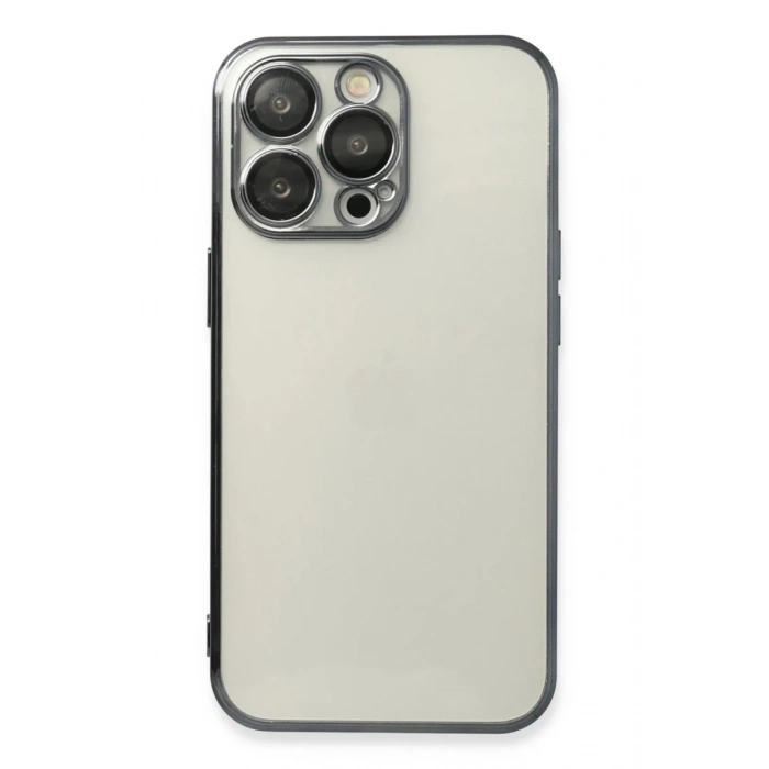 Apple iPhone 14 Pro Max Kılıf Lensli Silikon - Siyah