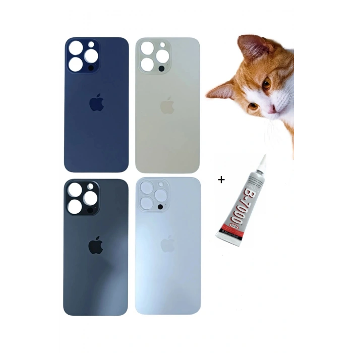 iPhone 14 PRO MAX Uyumlu Arka Batarya Pil Kapağı GÜMÜŞ  (