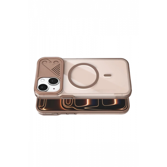 Joko Apple iPhone 14 Zinko Magsafe Kapak - Çöl Titanyum