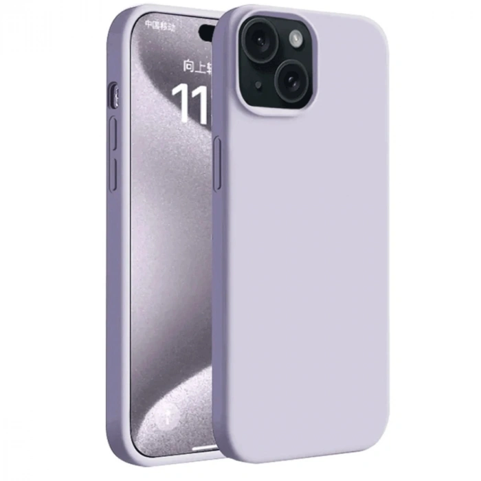 iPhone 15 Kılıf First Silikon - Lila