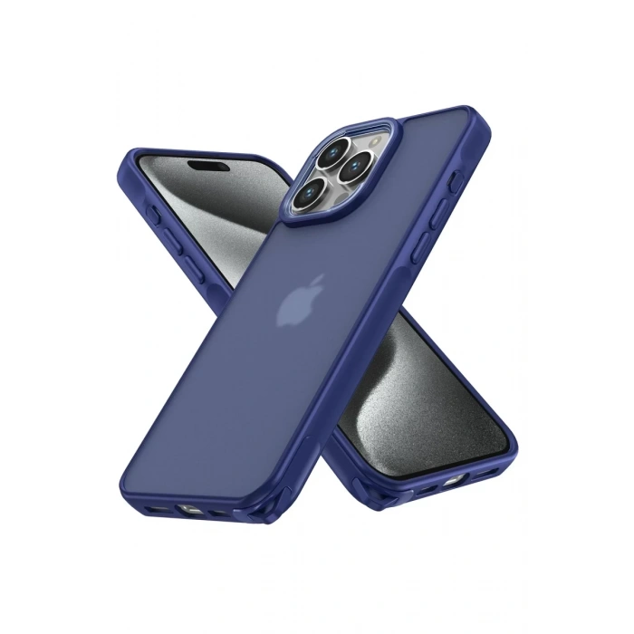 Apple iPhone 15 Pro Kılıf Elegant Kapak - Lacivert