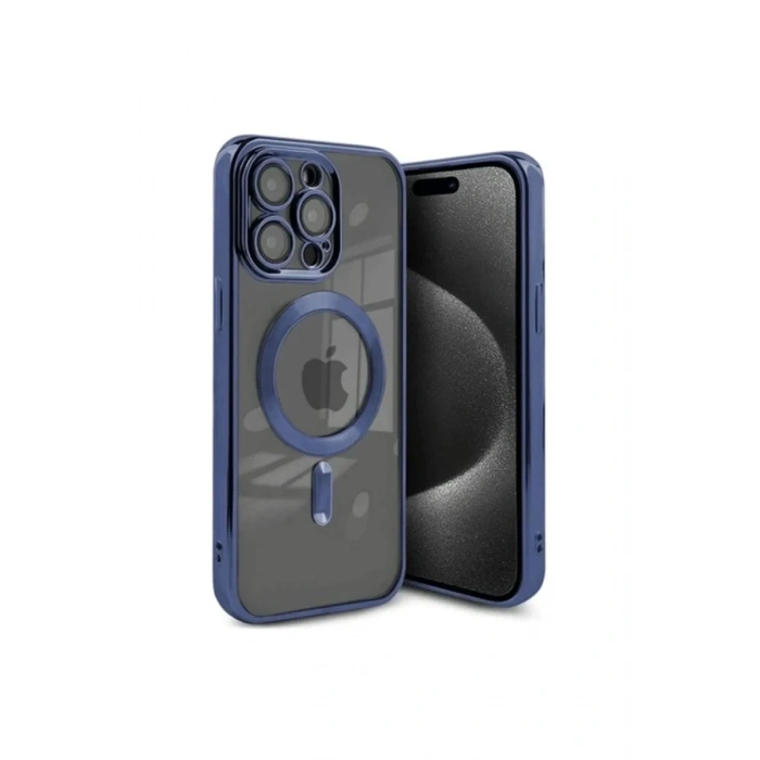 Apple iPhone 15 Pro Kılıf Kross Magneticsafe Kapak - Lacivert