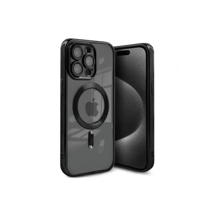 Apple iPhone 15 Pro Max Kılıf Kross Magneticsafe Kapak - Siyah