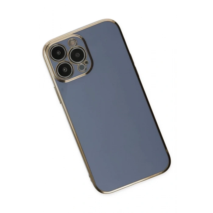 Apple iPhone 15 Pro Max Kılıf Volet Silikon - Mavi