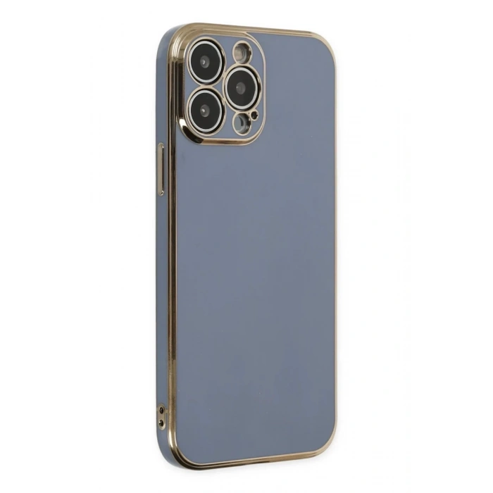 Apple iPhone 15 Pro Max Kılıf Volet Silikon - Mavi