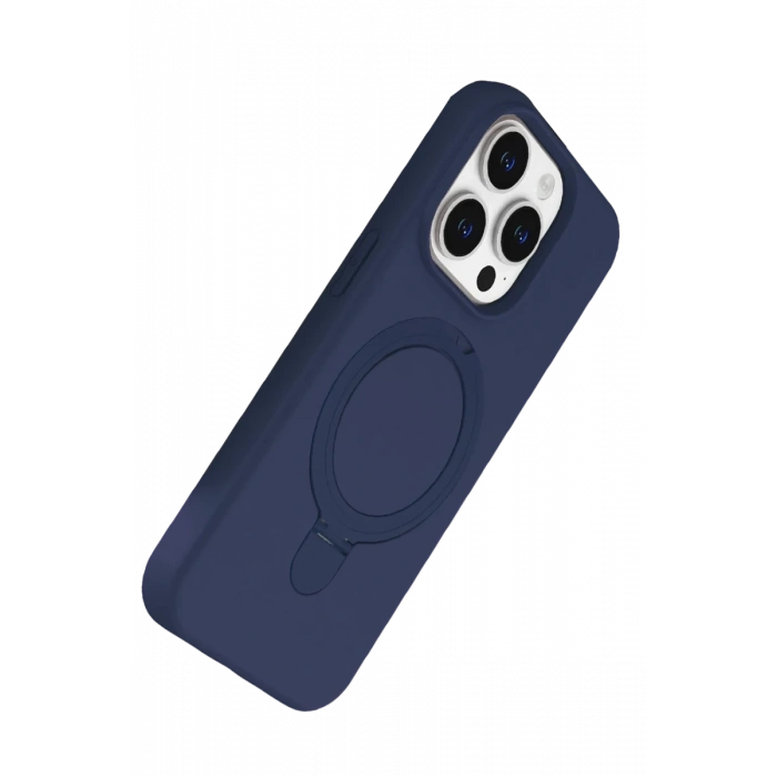 Apple iPhone 15 Pro Max Regal Magsafe Standlı Kapak - Lacivert