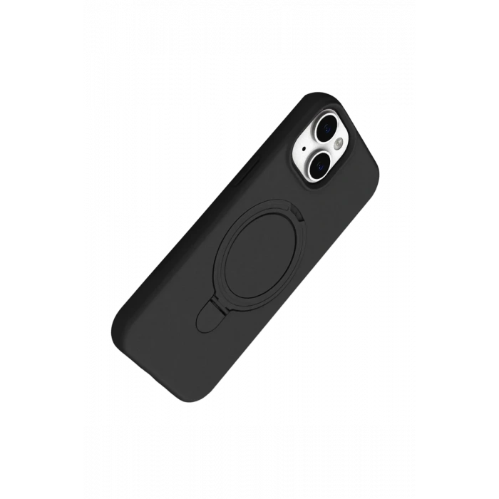 Apple iPhone 15 Regal Magsafe Standlı Kapak - Siyah