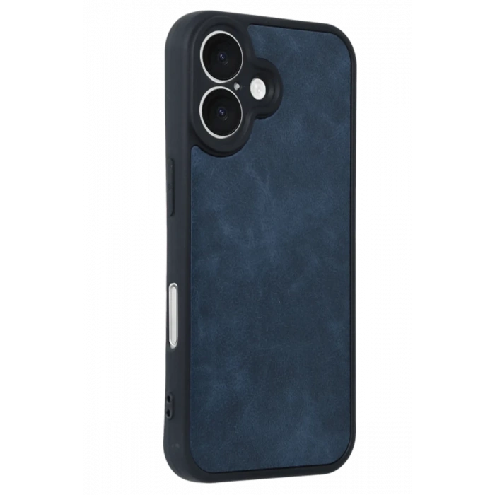 Apple iPhone 16 Kılıf Aras Deri Kapak - Lacivert