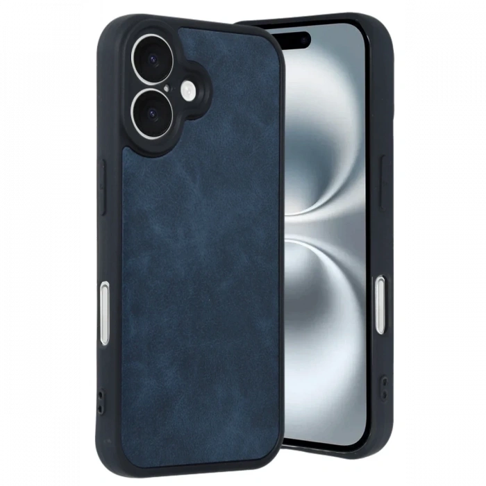 Apple iPhone 16 Kılıf Aras Deri Kapak - Lacivert