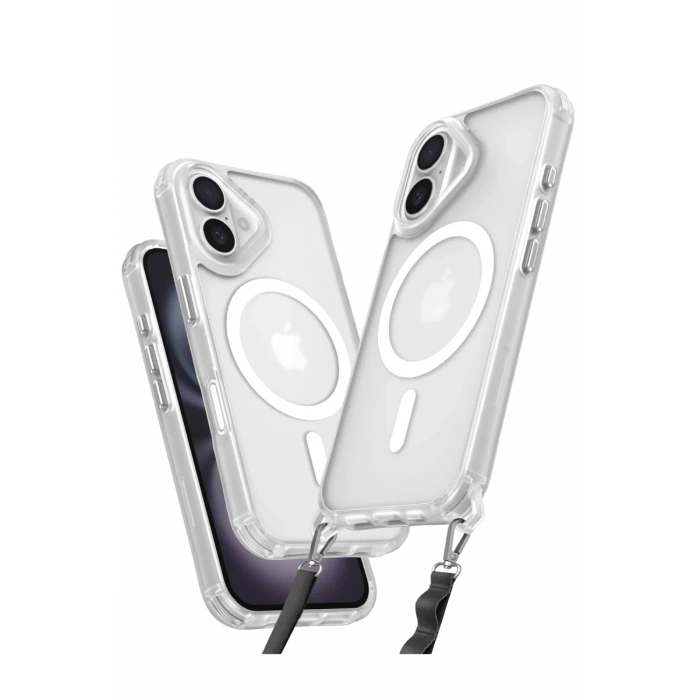 Apple iPhone 16 Kılıf Enka Magsafe Silikon Kılıf - Şeffaf