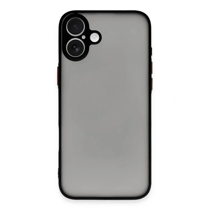 Apple iPhone 16 Kılıf Montreal Silikon Kapak - Siyah