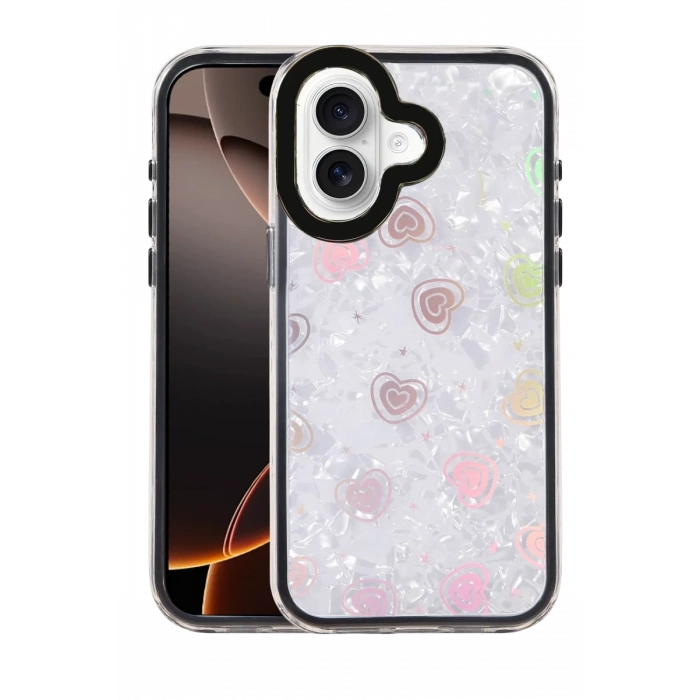 Apple iPhone 16 Lumi Desenli Kapak - Siyah