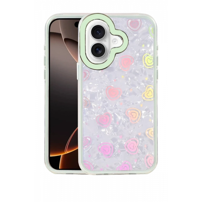 Apple iPhone 16 Lumi Desenli Kapak - Yeşil
