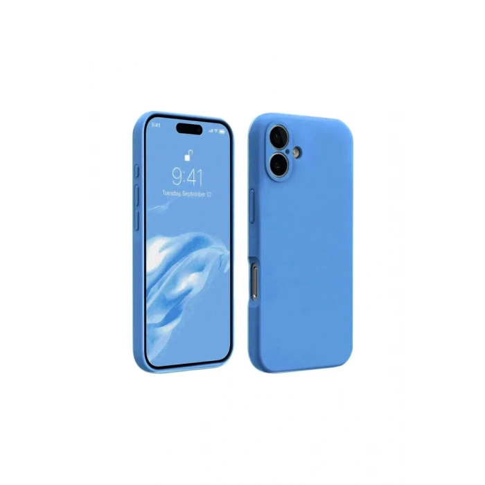 Apple iPhone 16 Plus Kılıf First Silikon - Mavi