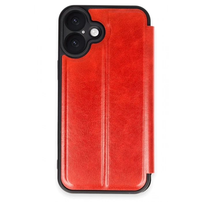 Apple iPhone 16 Plus Kılıf Flip Cover - Kırmızı
