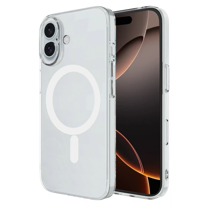 Apple iPhone 16 Plus Kılıf Magneticsafe Şeffaf Silikon - Şeffaf