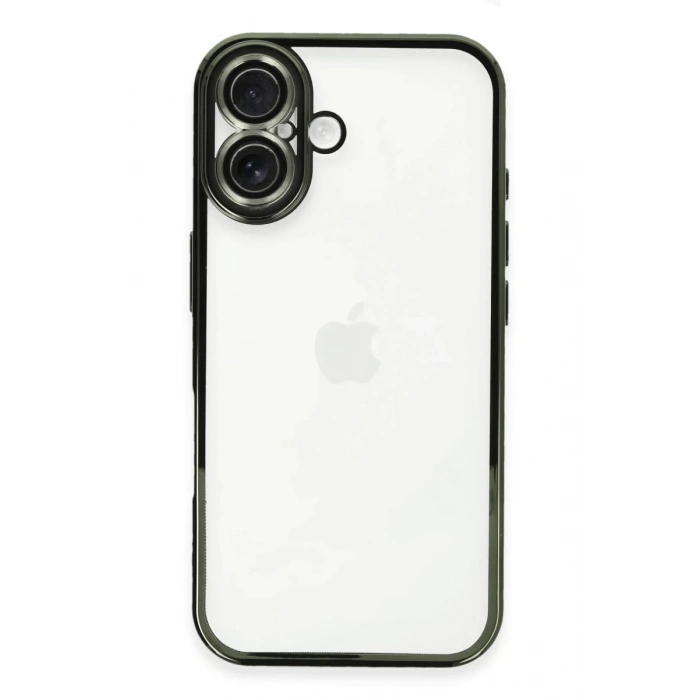 Apple iPhone 16 Plus Kılıf Lensli Silikon - Yeşil