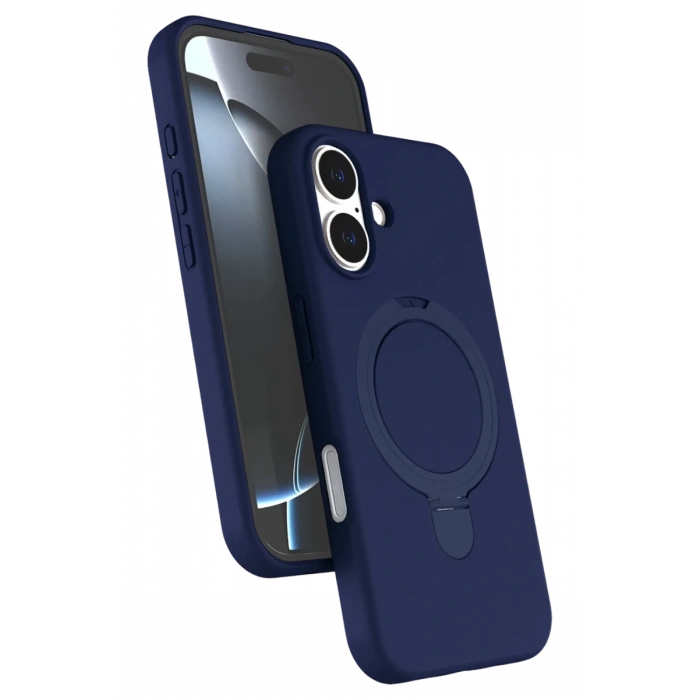 Apple iPhone 16 Plus Regal Magsafe Standlı Kapak - Lacivert