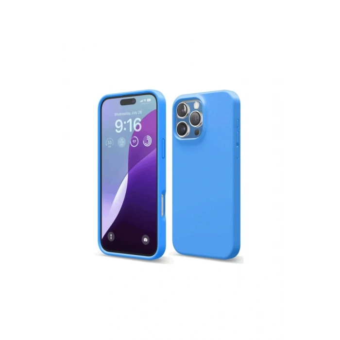 Apple iPhone 16 Pro Kılıf First Silikon - Mavi