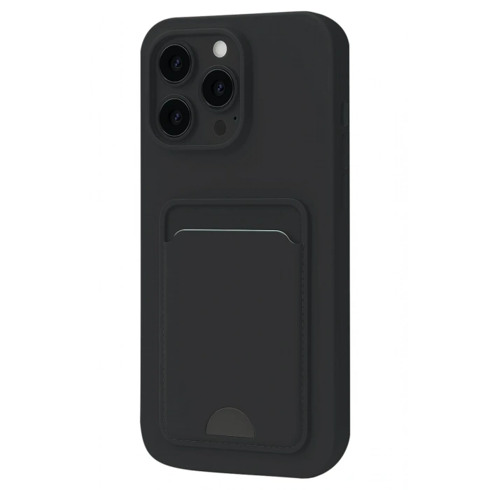 Apple iPhone 16 Pro Kılıf Kelvin Kartvizitli Silikon - Siyah