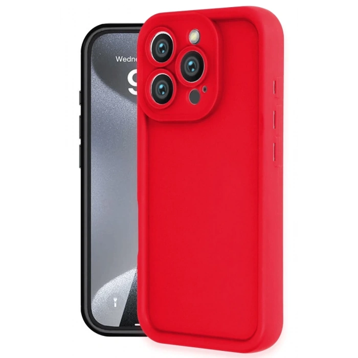 Apple iPhone 16 Pro Kılıf Viera Silikon - Kırmızı
