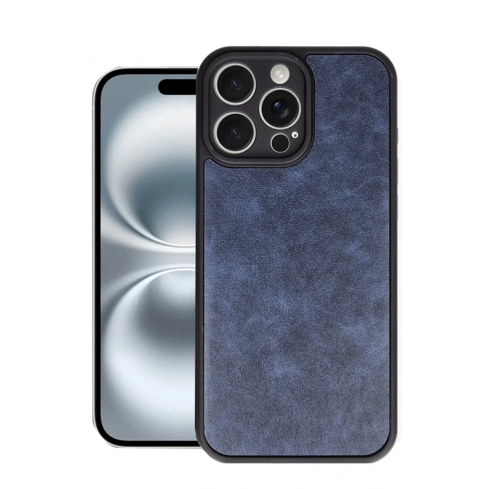 Apple iPhone 16 Pro Max Kılıf Aras Deri Kapak - Lacivert